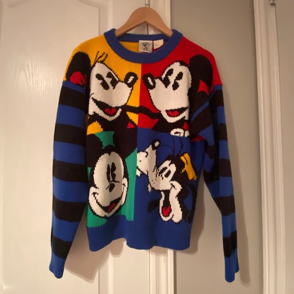 Disney Sweaters - Vintage Mickey Mouse - knit sweater- sz medium